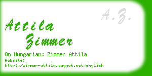 attila zimmer business card